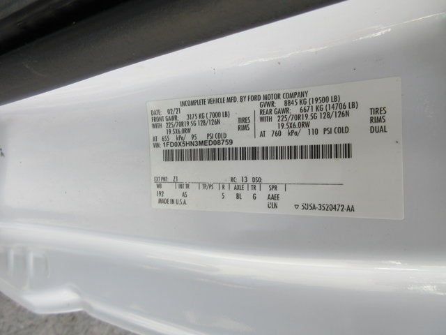 2021 Ford Super Duty F-550 EXT, UTILITY, 4X4 GAS XL