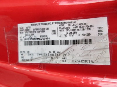 2021 Ford F-550, EXT CAB 4X4 GAS DUMP TRUCK XL