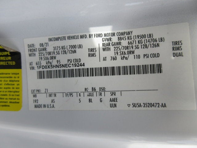 2022 Ford F550 SUPER CAB DUMP TRUCK, SNOW PLOW XL