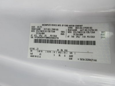 2021 Ford F550 EXT CAB, 4X4 DIESEL, DUMP XL