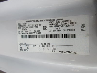 2020 Ford F-350 CREW CAB SERVICE TRUCK 4X4 XL