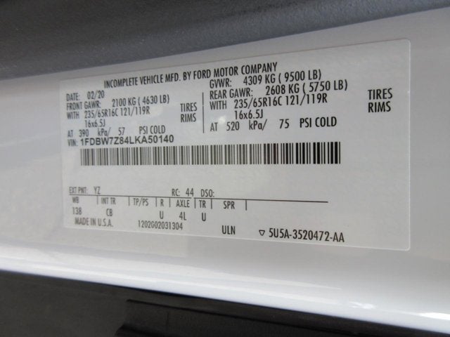 2020 Ford Transit Chassis T-350 KUV SERVICE BODY, AWD,