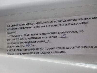 2019 Ford E-350, 9 PASSENGER HANDICAP BUS E-350 SRW 138" WB