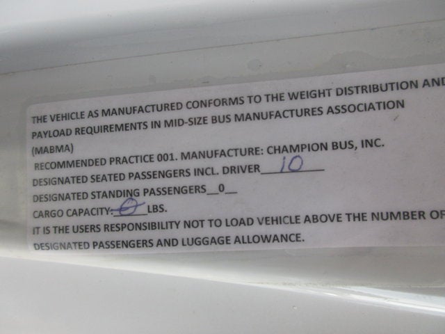 2019 Ford E-350, 9 PASSENGER HANDICAP BUS E-350 SRW 138" WB