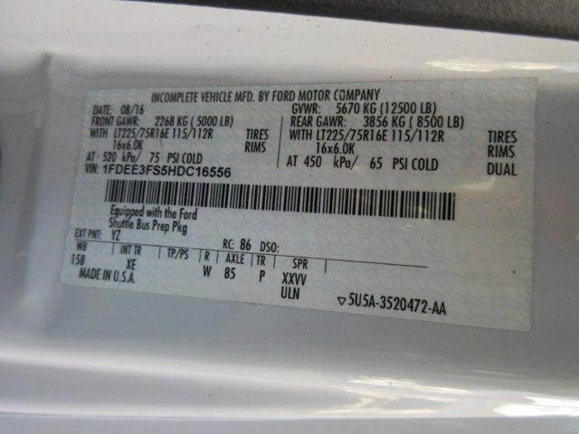 2017 Ford E-Series Cutaway 12 PASSENGER, HANDICAPPED BUS