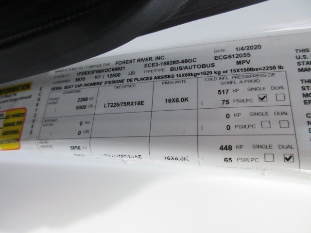 2019 Ford E-350, 12 PASS, HANDICAP BUS E-350 SRW 138" WB