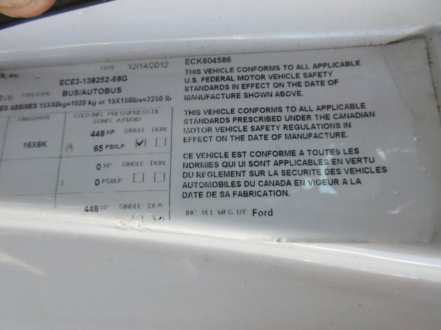 2013 Ford Econoline Commercial Cutaway E-350 Super Duty 138" 5-Spd SRW