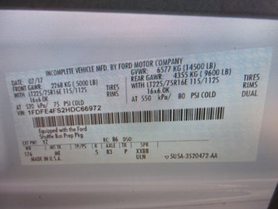 2017 Ford E-Series Cutaway E-450 DRW 176" WB