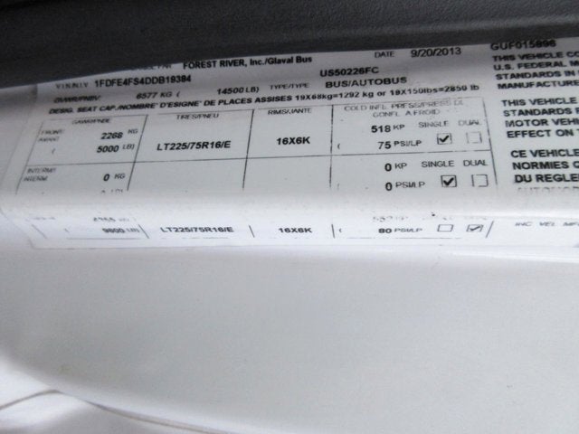 2013 Ford Econoline Commercial Cutaway 16 passenger Handicapped Bus