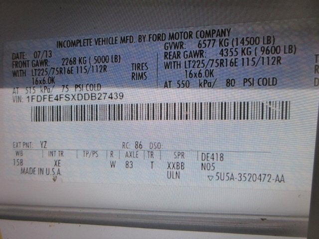 2013 Ford Econoline Commercial Cutaway E450, 18 PASSENGER, HANDICAPPED