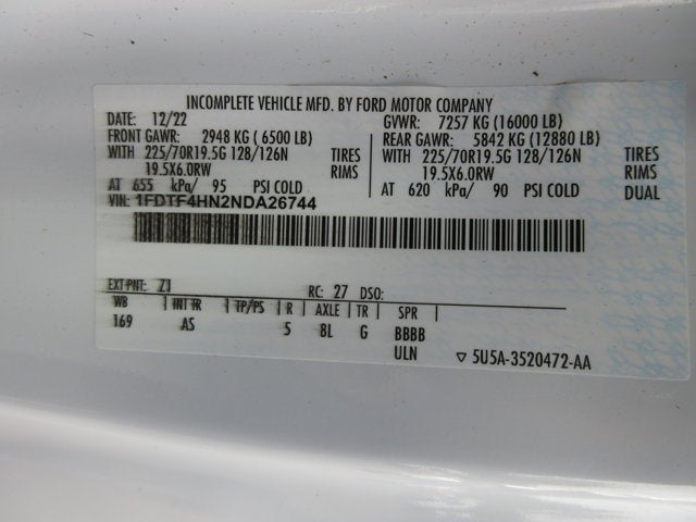 2022 Ford Super Duty F-450 UTILITY TRUCK 4X4 XL