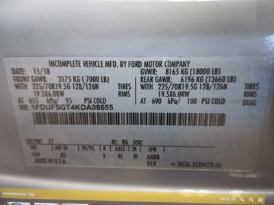 2019 Ford Super Duty F-550, BOX TRUCK, DIESEL XL