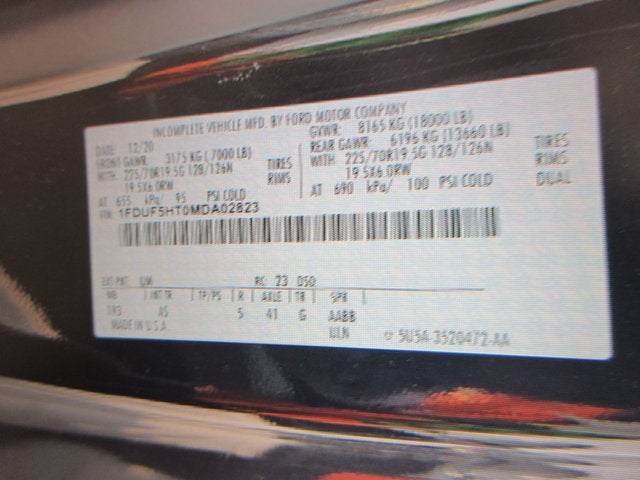 2021 Ford BOX TRUCK, DIESEL, 4X4 LIFTGATE XL