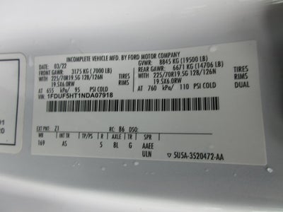 2022 Ford F-550, DUMP, DIESEL, PLOW & SALTER XL