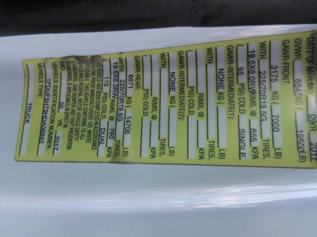 2017 Ford Super Duty F-550 DRW 12 FOOT DUMP, DIESEL, 4X4