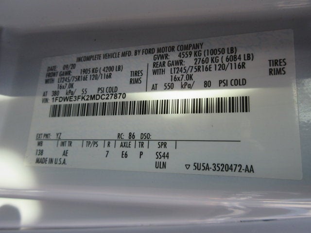 2021 Ford E-350 SERVICE TRUCK, SR WHEEL E-350 SRW 138" WB