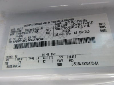 2012 Ford Econoline Commercial Cutaway 14' BOX TRUCK, 46K MILES