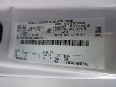 2012 Ford Econoline Commercial Cutaway BOX TRUCK, 57K MILES