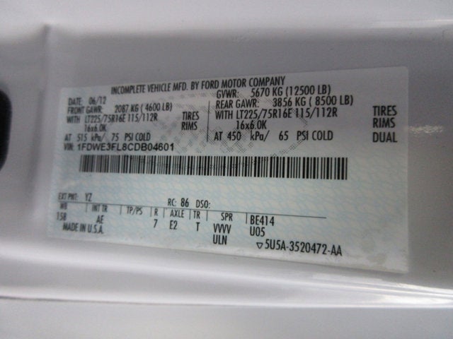 2012 Ford Econoline Commercial Cutaway BOX TRUCK, 57K MILES