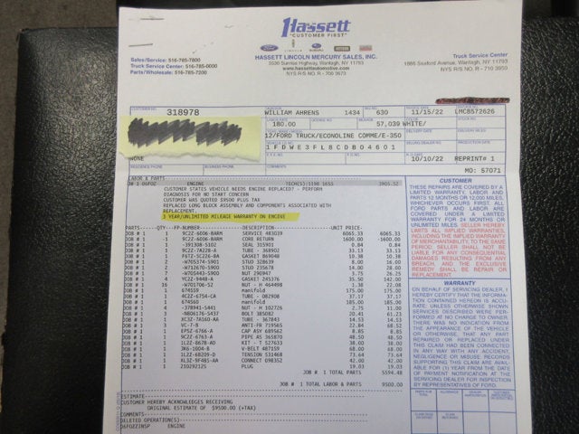 2012 Ford Econoline Commercial Cutaway BOX TRUCK, 57K MILES