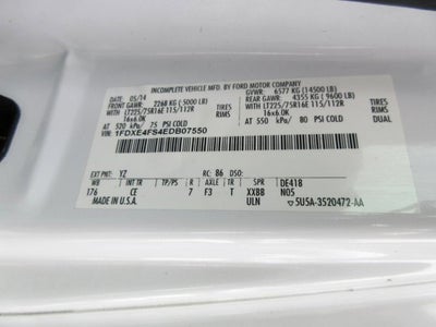 2014 Ford Econoline Commercial Cutaway E450, 17' BOX TRUCK E-450, 3'ATTIC