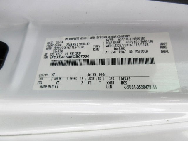 2014 Ford Econoline Commercial Cutaway E450, 17' BOX TRUCK E-450, 3'ATTIC