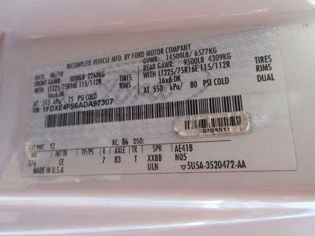 2010 Ford Econoline Commercial Cutaway E450, 16 FOOT BOX TRUCK