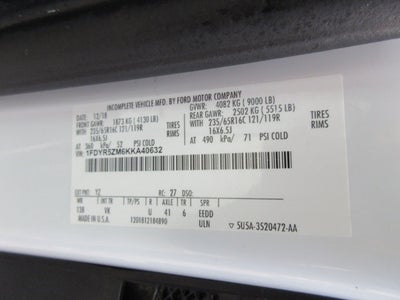 2019 Ford Transit Chassis T-250, FOLDING FLATBED 10'