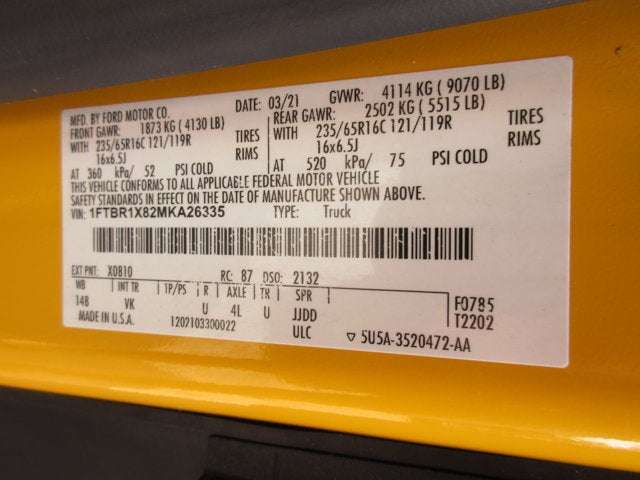 2021 Ford Transit Cargo Van, HIGHTOP T-250 148" Hi Rf 9070 GVWR RWD