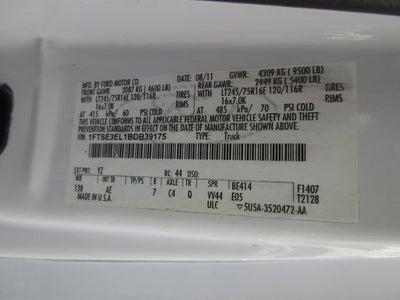 2011 Ford Econoline Cargo BUCKET VAN Commercial