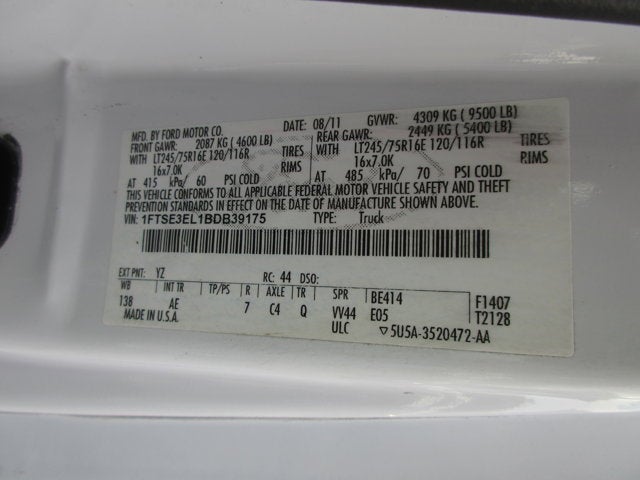 2011 Ford Econoline Cargo BUCKET VAN Commercial