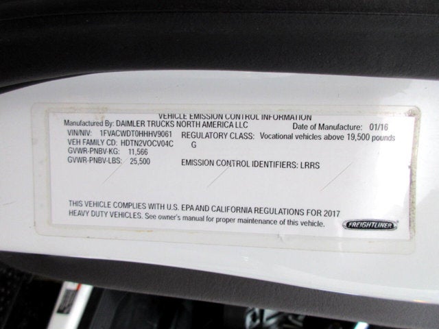 2017 Freightliner M2 106 Medium Duty 26' BOX TRUCK, CUMMINS DIESEL, ALLISON TRANS