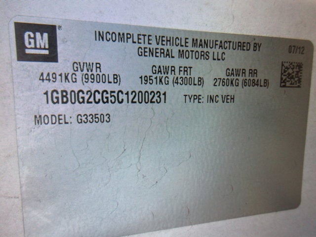 2012 Chevrolet Express 3500 SRW SERVICE TRUCK Work Van