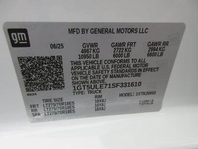 2025 GMC Sierra 2500HD, 8' LONG BED Pro