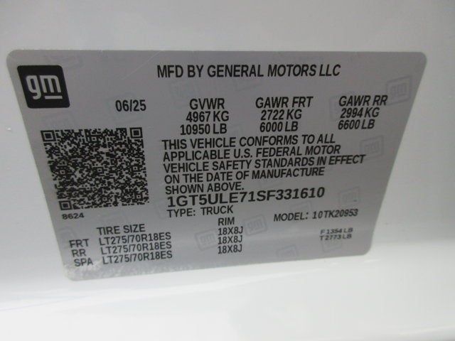 2025 GMC Sierra 2500HD, 8' LONG BED Pro