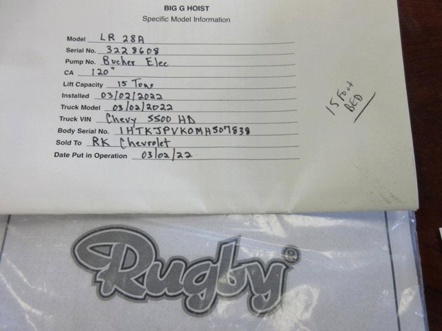 2021 Chevrolet Silverado MD 5500, 15' DUMP 4X4, DIESEL