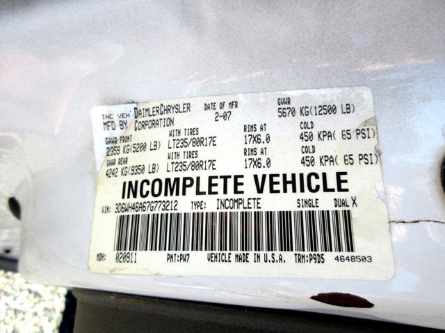 2007 Dodge Ram 3500 WELDING TRUCK, MANUAL TRANS, CUMMINS DIESEL