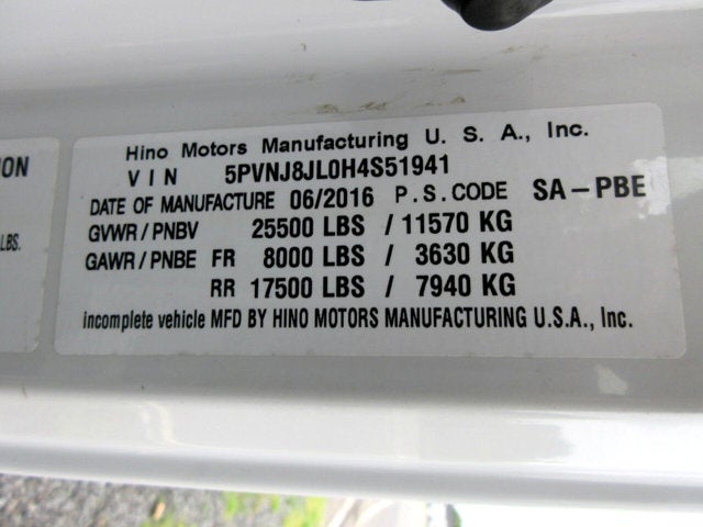 2017 Hino 268A Kargo King, Roll Off Deck, DUMPSTER