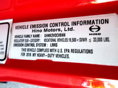 2016 Hino 338 26' FLAT BED