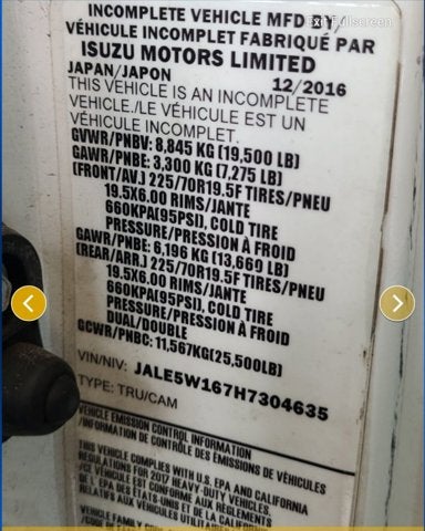 2017 Isuzu NRR DSL REG AT 22 Foot STAKE BED, FLAT BED,