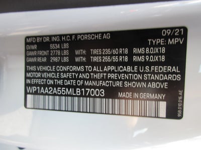 2021 Porsche Macan AWD